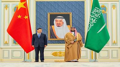 محمد بن سلمان والرئيس الصيني شي جين بينج في الرياض